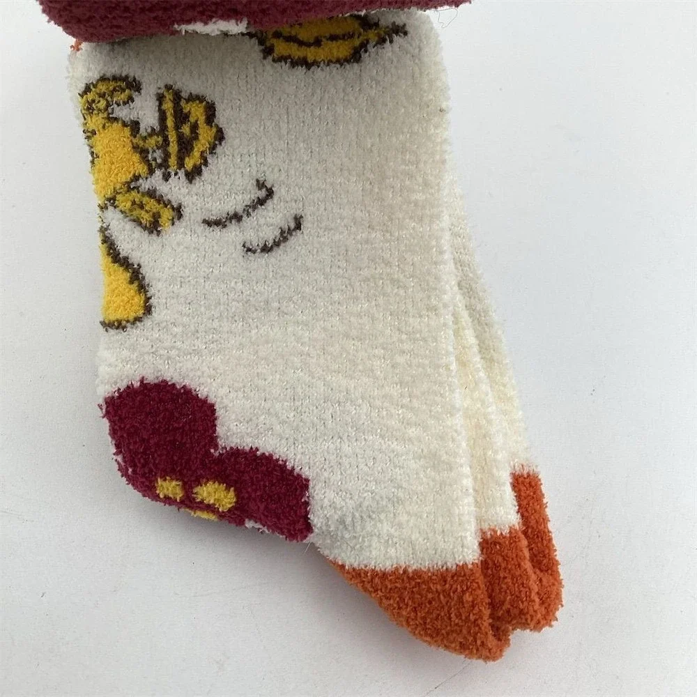 Snoopy Peanuts Women's Mid Calf Socks Multicolor Floral ‎ 3 Pair Size 9-11